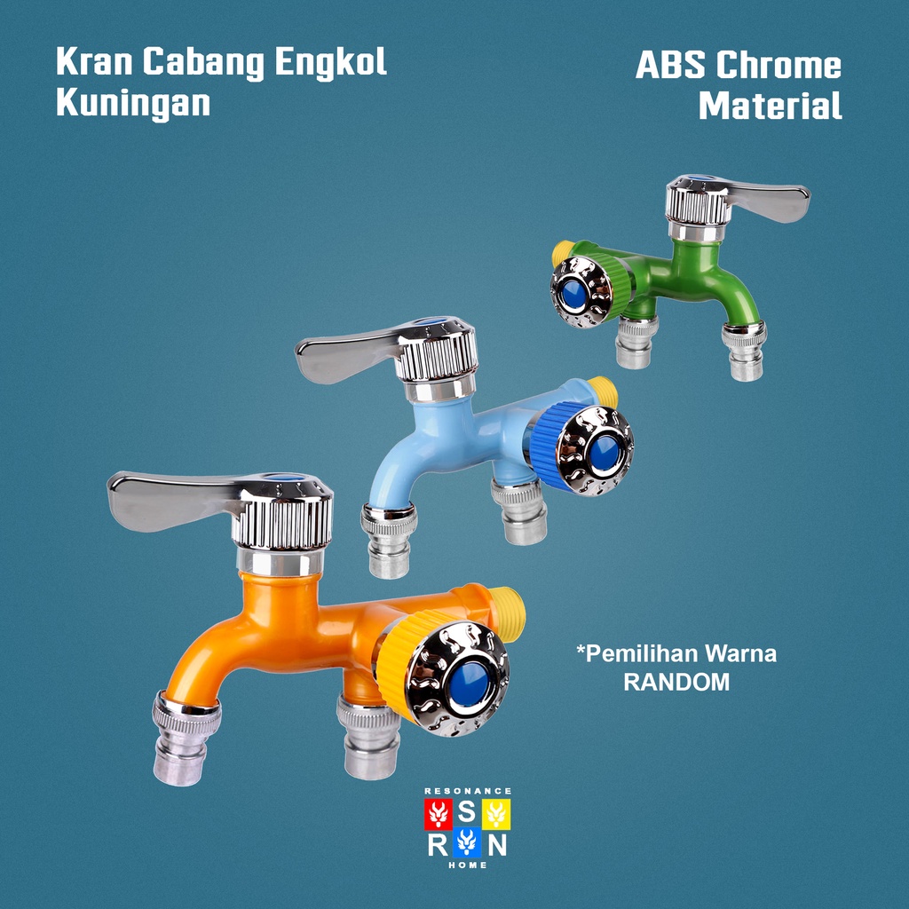 Kran Cabang Shower ABS 1/2 Inch / Keran Air Double Kamar Mandi Resonance Home