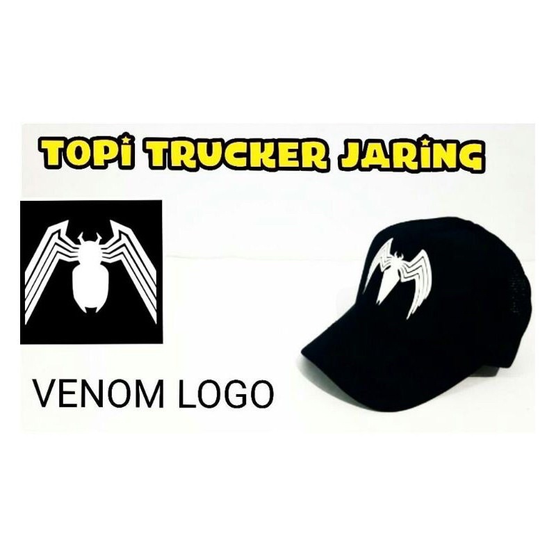 (COD) TERMURAH TERLARIS / Topi Trucke Custom VENOM LOGO / Custom Murah