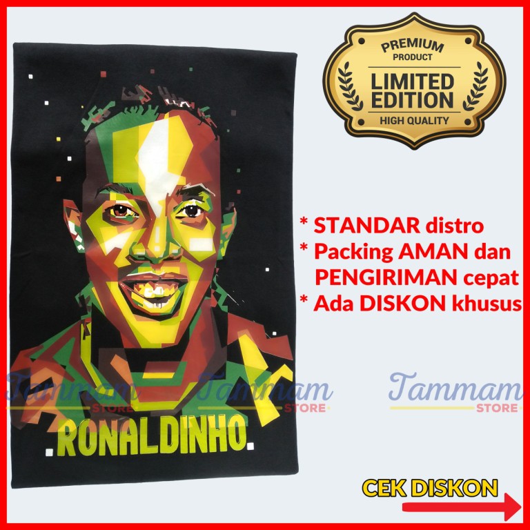  Baju  Bola  Cowok Keren  Ronaldinho DISKON Shopee Indonesia