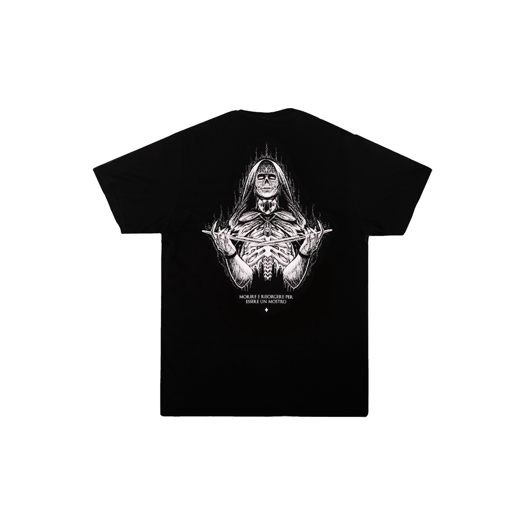 Kaos Distro Metal Pria Hitam Quira Vampire Kingdom