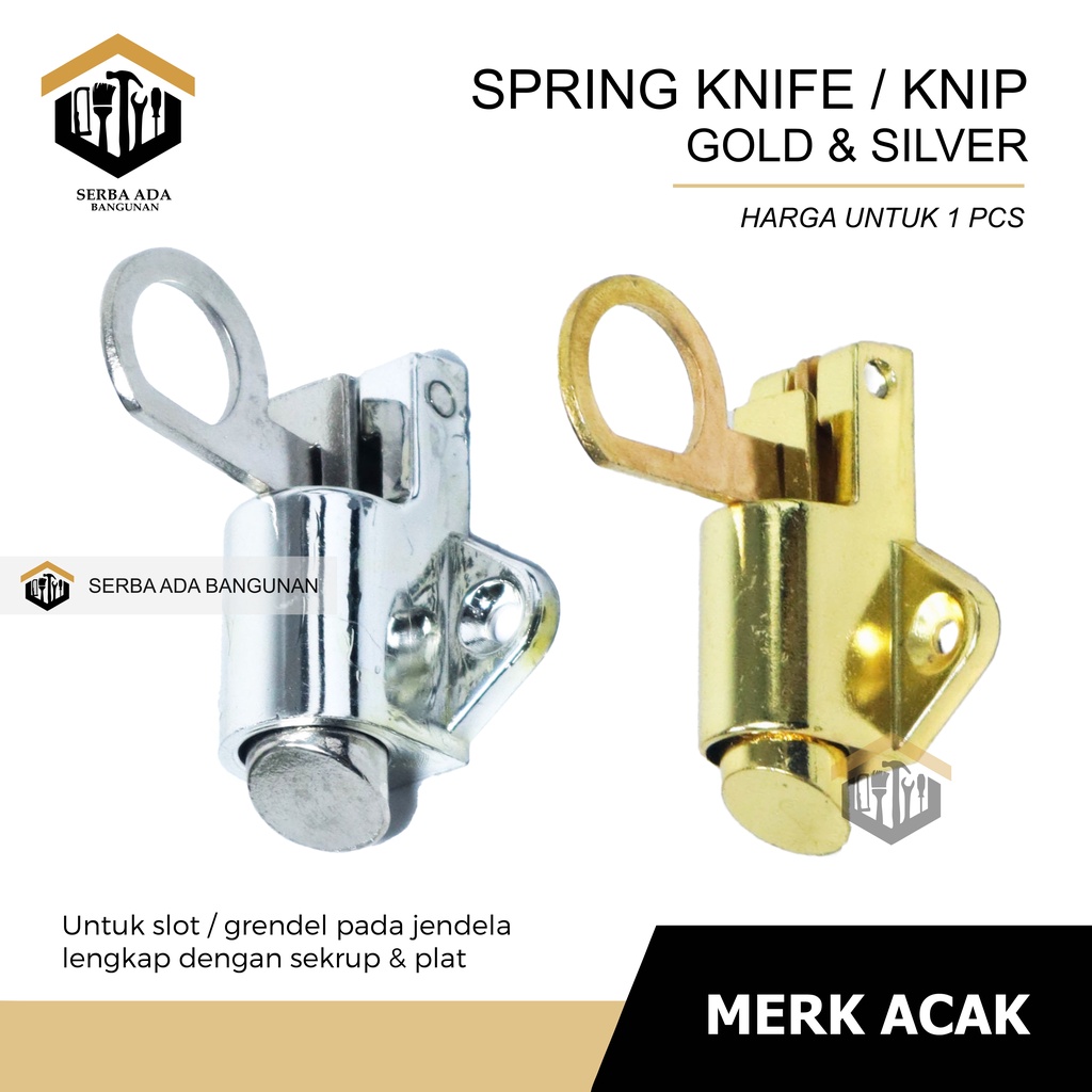 SPRING KNIFE MURAH / SLOT JENDELA / KUNCIAN / GEMBOK GRENDEL / PENUTUP PRAKTIS MODEL TINGGAL TARIK