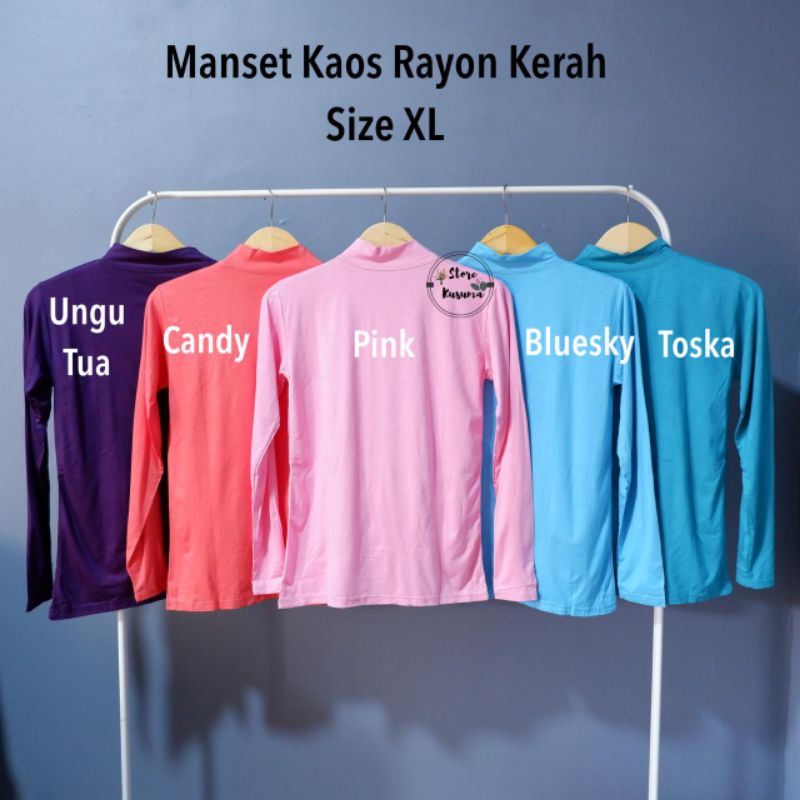 Manset Kaos Rayon Kerah size XL | LD 86cm