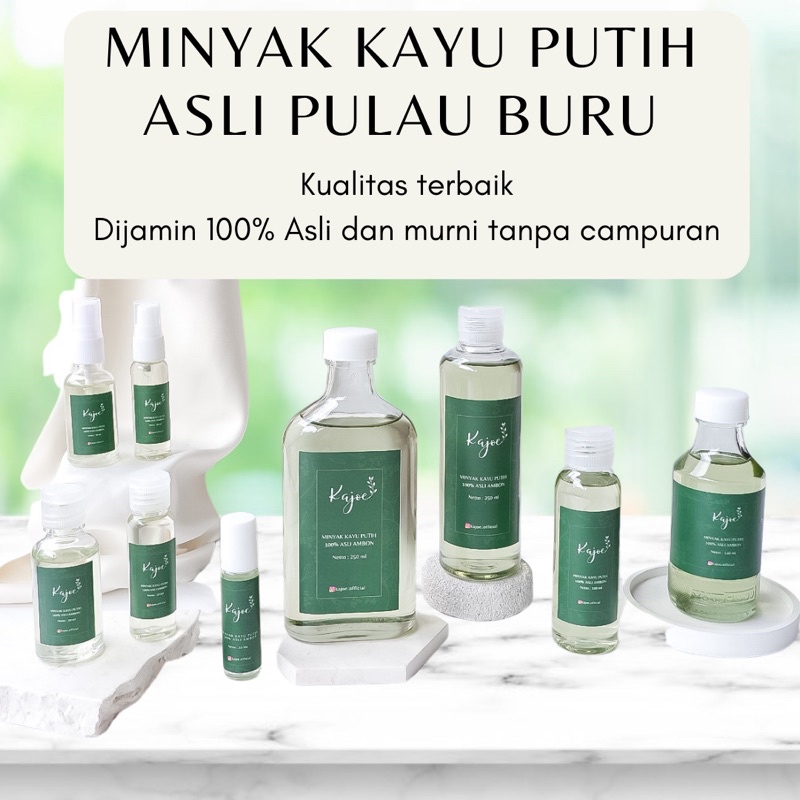 KAJOE MINYAK KAYU PUTIH ASLI AMBON/MALUKU/PULAU BURU BOTOL ROLL ON,SPRAY CAJUPUT ESSENTIAL OIL