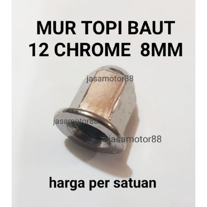 MUR TOPI BAUT 12 CHROME 8MM