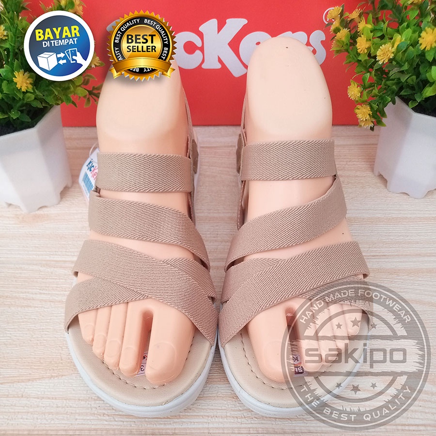 PROMO 9.9 SUPER SHOPPING DAY !! SANDAL GLADIATOR WANITA ELASTIS LED TERLARIS TERMURAH TERBARU TRENDI NYAMAN DIPAKAI / SAKIPO