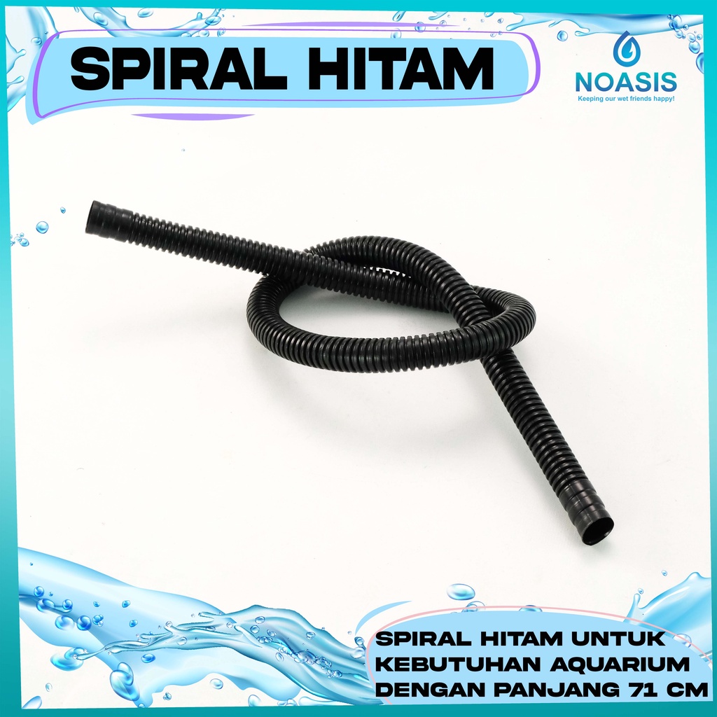 SPIRAL HITAM SELANG POMPA AQUARIUM AKUARIUM AQUASCAPE FILTER 60 CM 80 CM