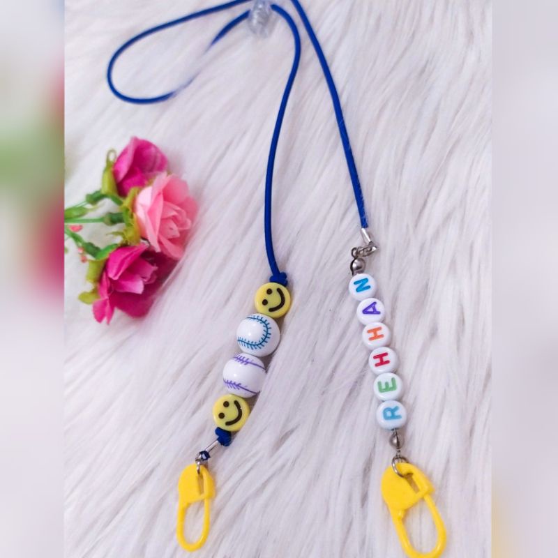 kalung masker anak bola | konektor masker anak laki-laki | tali masker anak cowok | konektor masker 