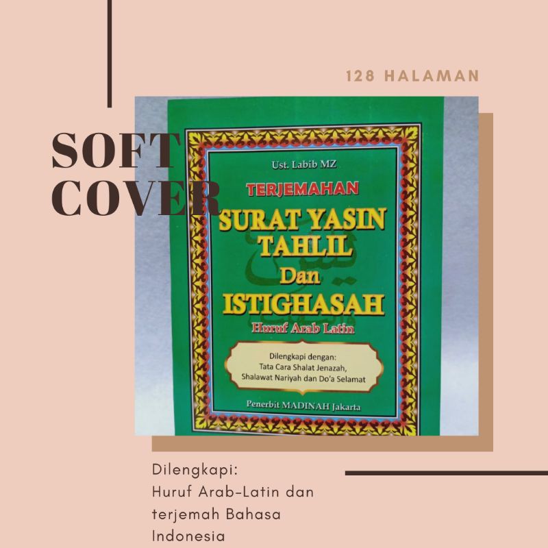 Buku Yasin Tahlil Istighosah 128 halaman soft cover background hijau