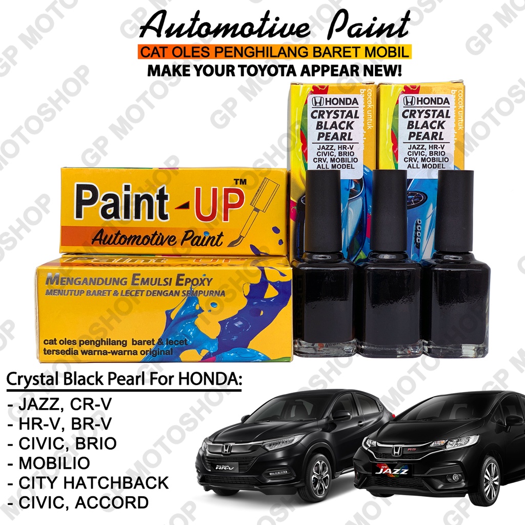 Honda Crystal Black Pearl Cat Oles Penghilang Baret Mobil Lecet Hitam Metalik Jazz HRV Brio Mobilio