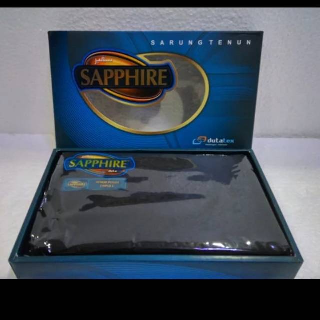 Sarung Sapphire Hitam Polos Sarung Berkulitas Dutatex