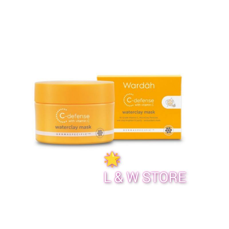 Wardah C-Defense Waterclay Mask 30g Hi-Grade Vitamin C