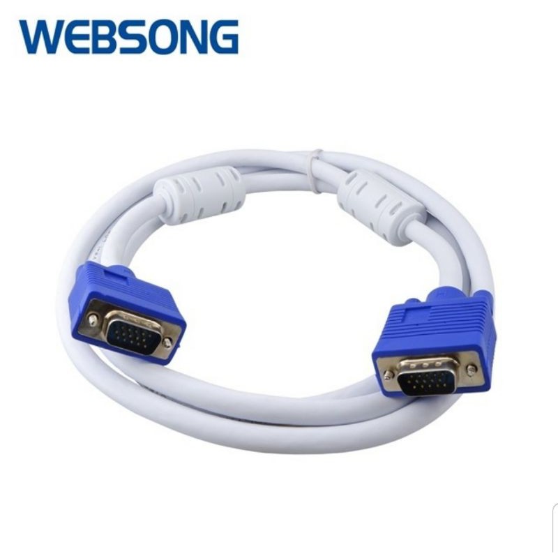 Kabel VGA Video Male to Male 50CM 1.8M 3M 5M 3+6 Full HD 1080P WEBSONG