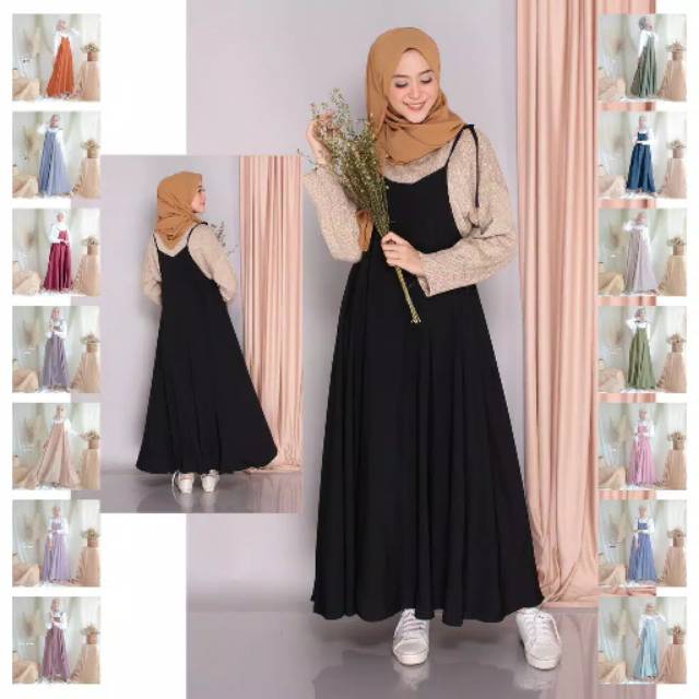 SLIP DRESS - CIRCLE DRESS OVERALL HARASKIRT