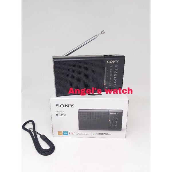 angelswatch radio fm am sony icf-p36 ICF P36 portable radio sony