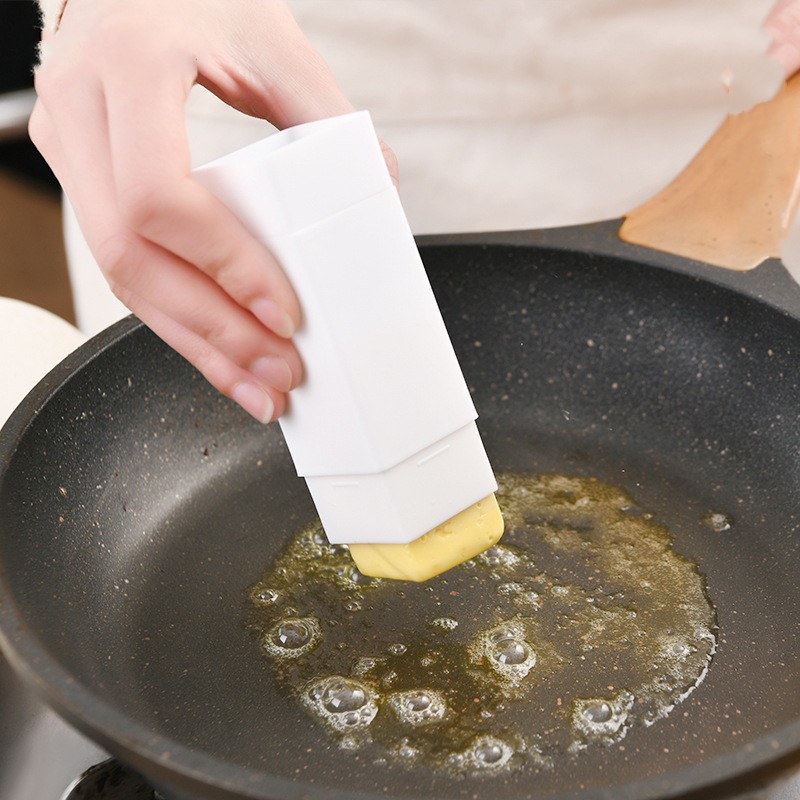 Alat Dispenser Penyimpanan Mentega Keju Portabel Bahan Plastik Dengan Tutup Model Putar Untuk Dapur