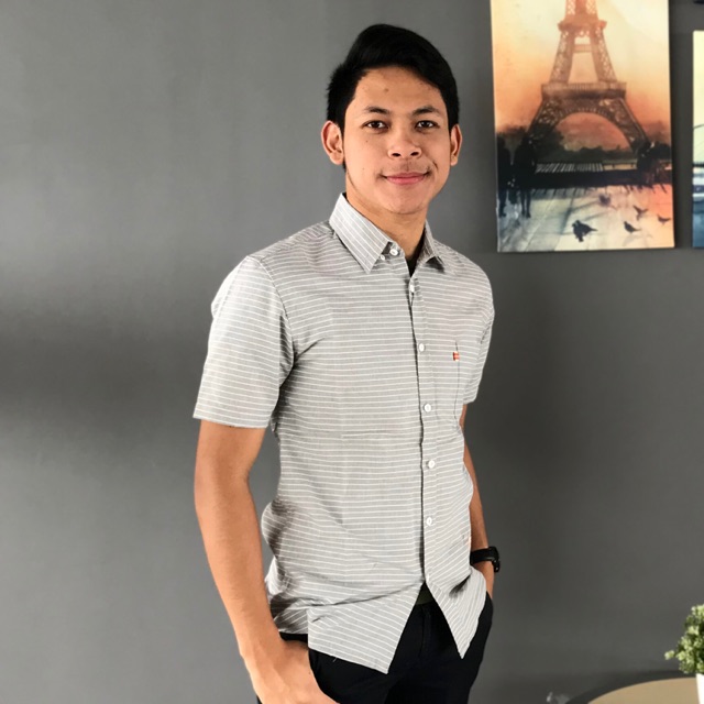 Kemeja Cardova Stripes Gray