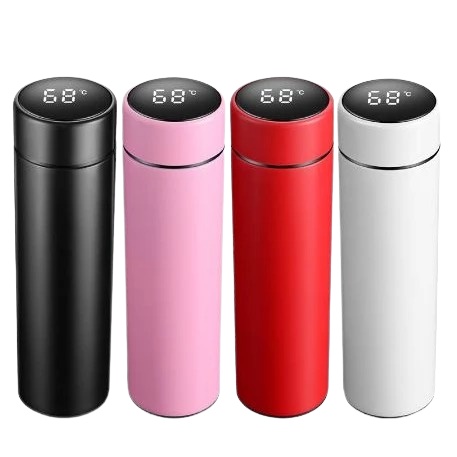 Thermos Air Panas Mini stenlis 500ml LED Display Suhu Temperatur-Termos Air Panas 500ml stainless Tahan 24 Jam-Smart Termos Layar Sentuh Menampilkan Suhu-Tumbler Thermos Temperature LED Display Vaccum Termos Suhu