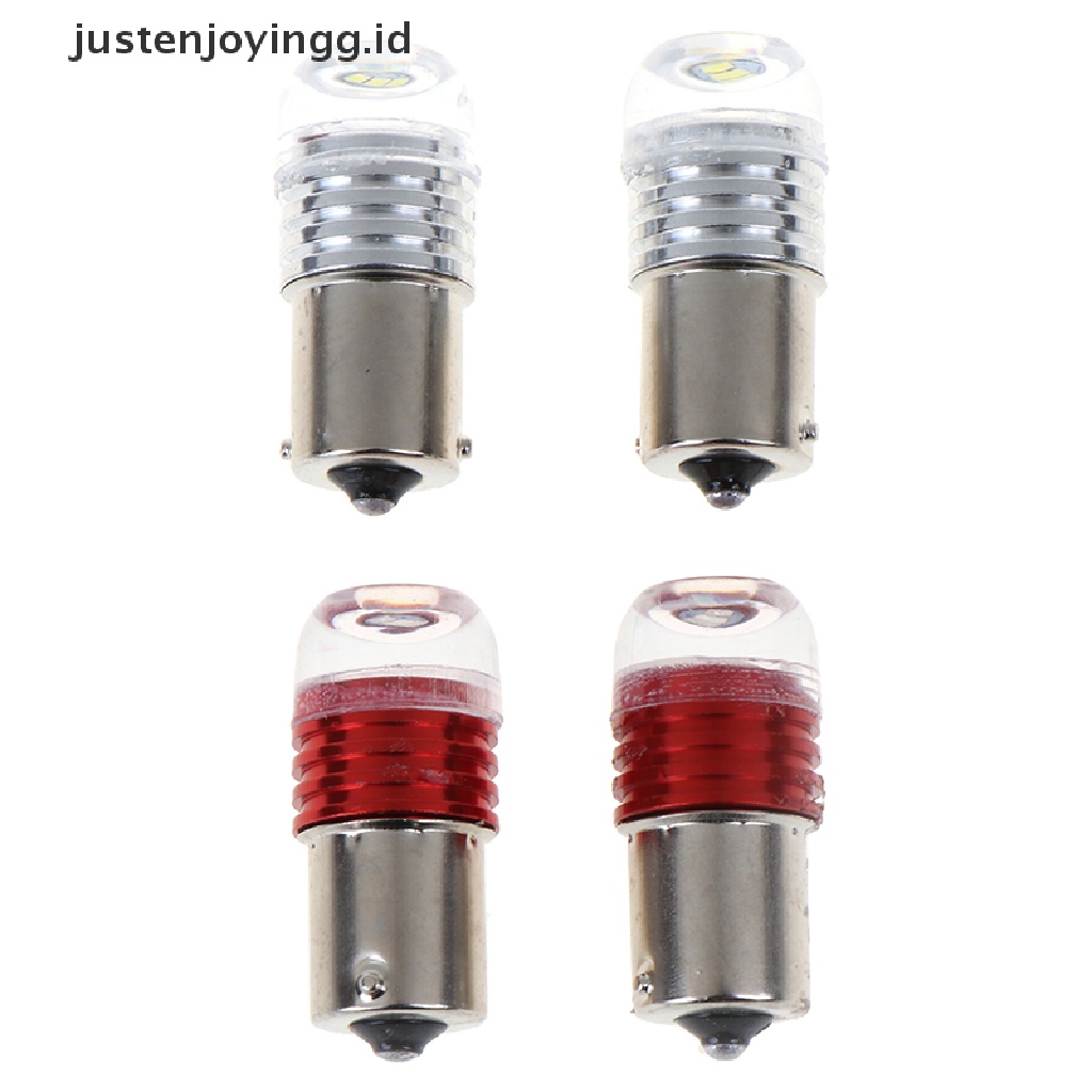 // justenjoyingg.id // 2Pcs 1156 3LED Car Tail Turn Reverse Strobe Flash Light Lamp Bulb Red White ~