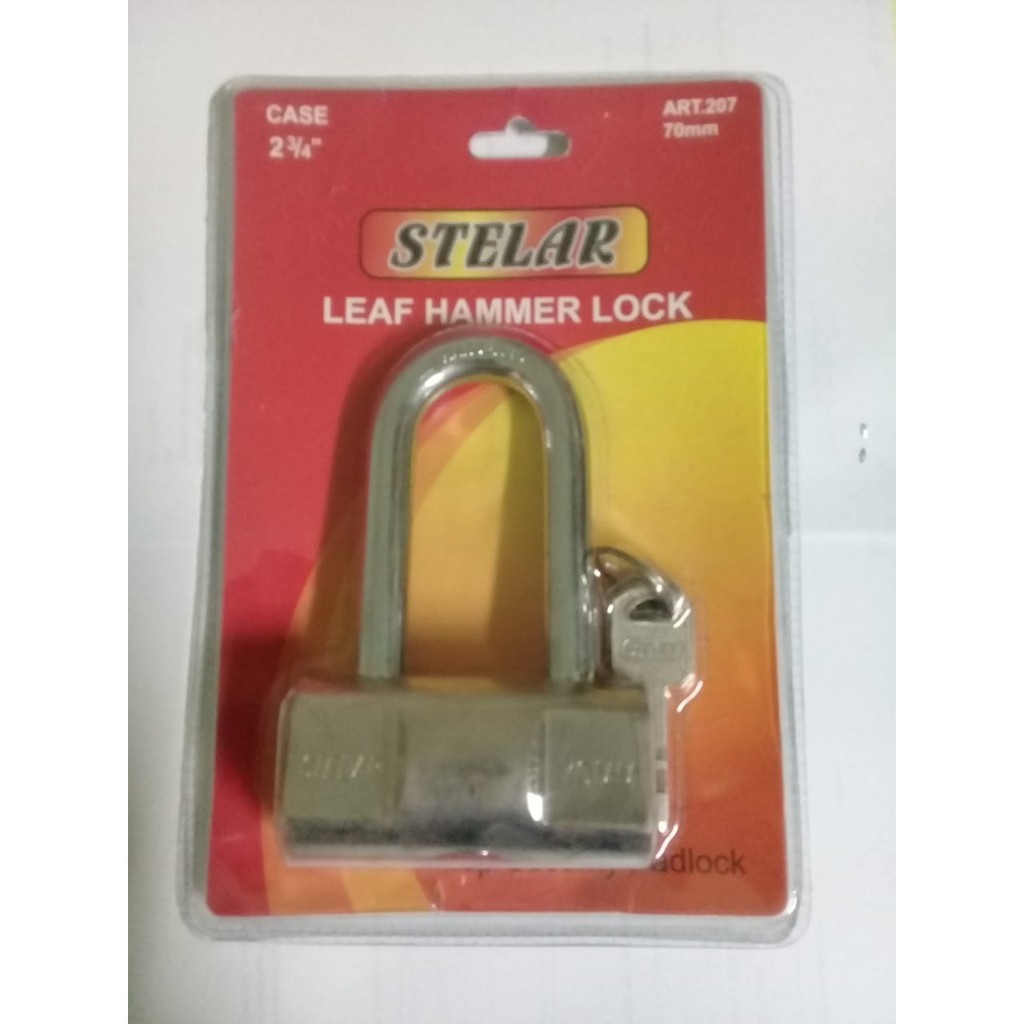 Gembok rumah "Stelar" panjang/Hammer lock long shackle 70mm