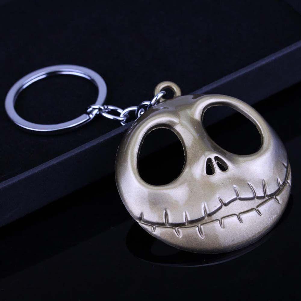 【 ELEGANT 】 Gantungan Kunci Masker Tengkorak Hadiah Perhiasan Hadiah Halloween Charm The Nightmare Before Christmas Key Holder Jack Gantungan Kunci Mobil