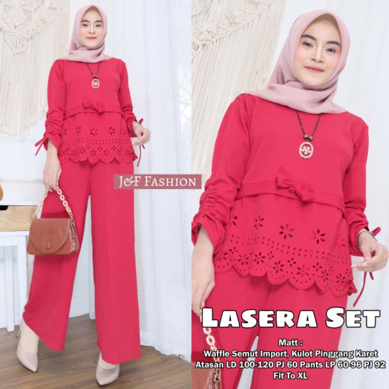 set celana blouse lasera