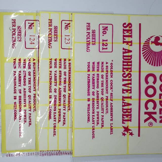 

Label Sticker Nama Undangan Golden Cock
