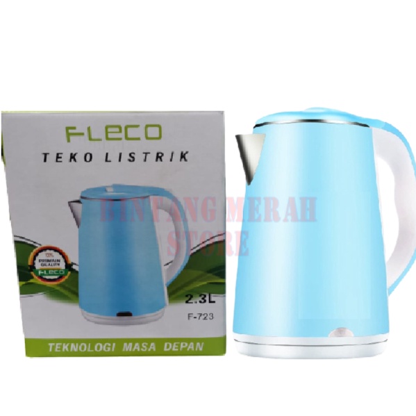 Teko Listrik Pemanas Air Fleco F-723 Kapasitas 2.3 Liter Original Kualitas Terbaik