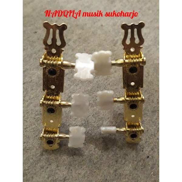 Driyer Tuner Pemutar Senar Gitar Klasik Motif Grafik Gold Kepiting