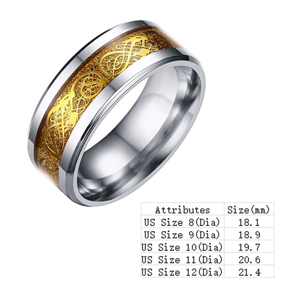 Hu Hu Hu Hu Hu Alat Bantu Pasang Kacamata♡ Cincin Titanium Steel Motif Naga Untuk Pria / Wanita