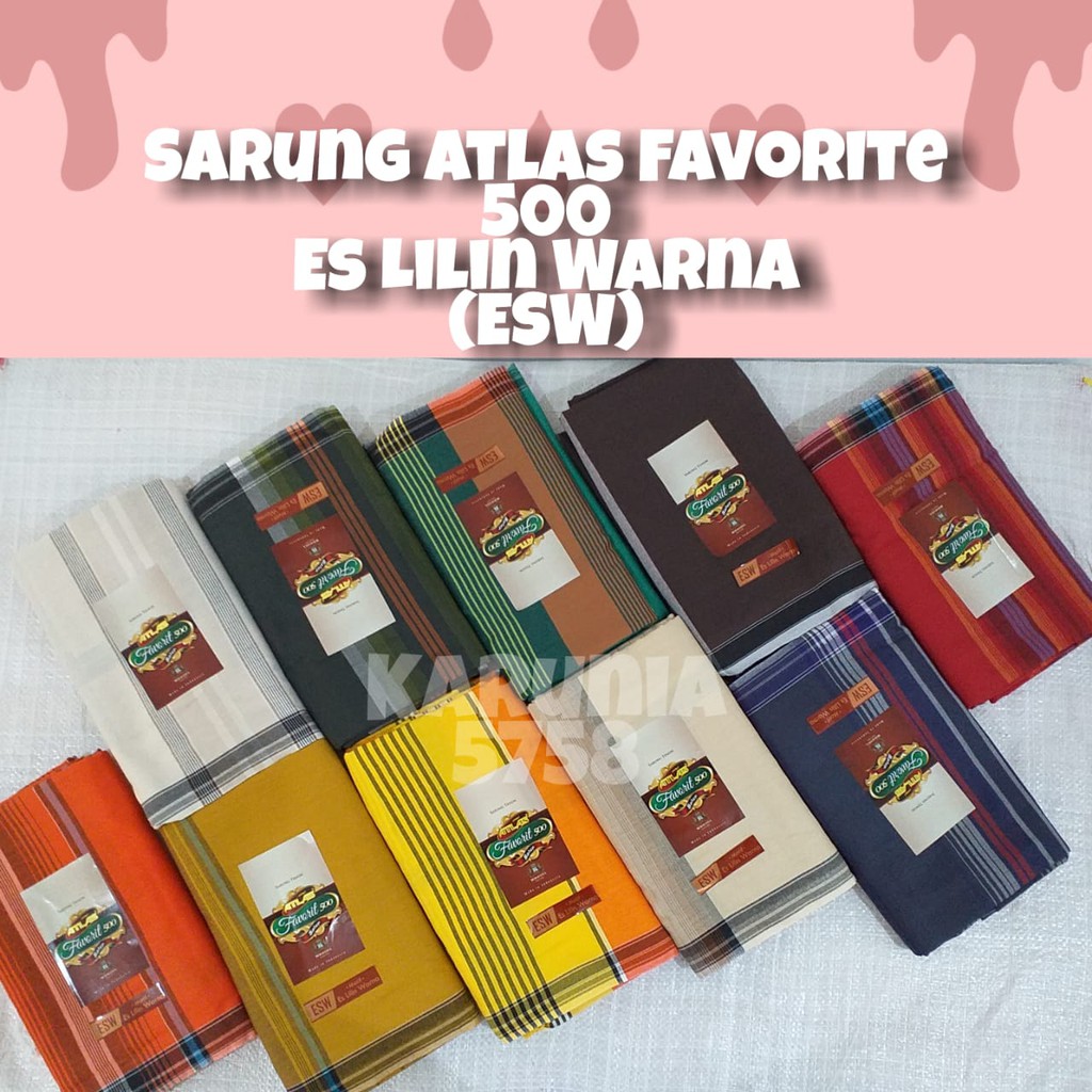 Sarung Atlas Favorit 500 bahan halus da lembut,ukuran dewasa(PARTAI GROSIR MURAH/ECER MURAH)