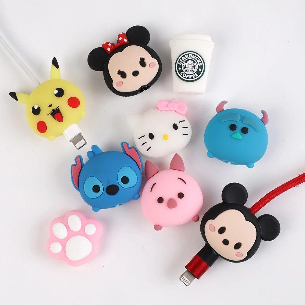 Quinton Kabel Charger Kabel Winder Cable Saver Kartun Pelindung Kabel Telepon Kabel Winder Headphone Kabel Data Line Pelindung Case