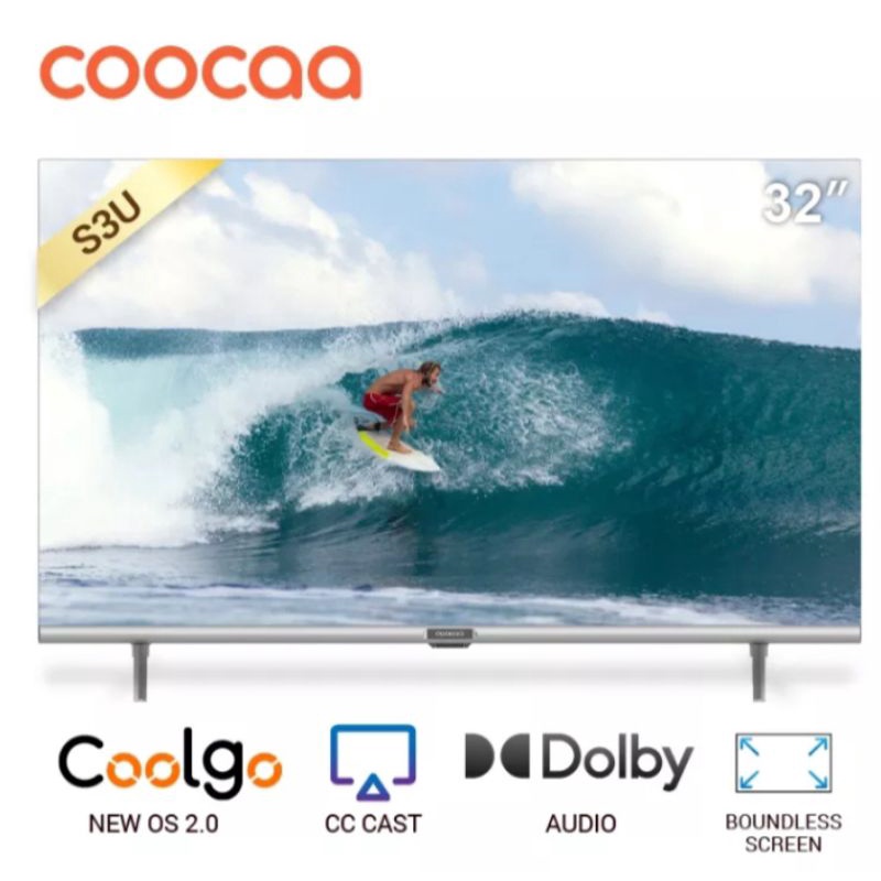 tv smart Coocaa 32 inch Digital tv bezelles