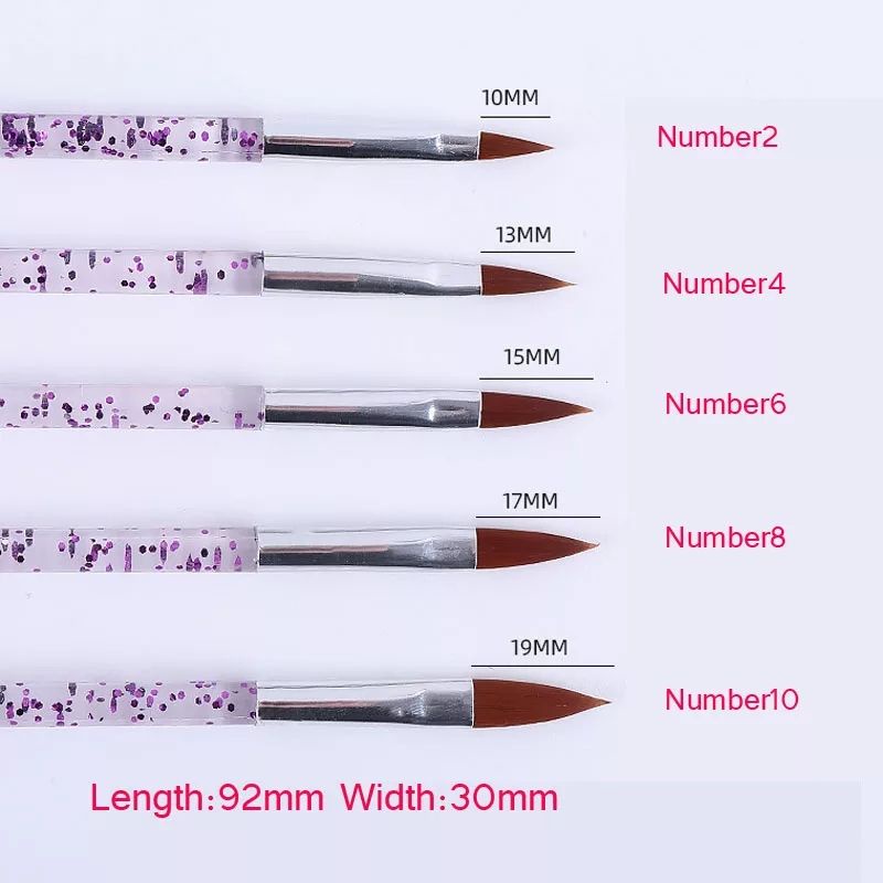 

Kuas Lukis Set 5pcs Seni Kuku Kuas Akrilik