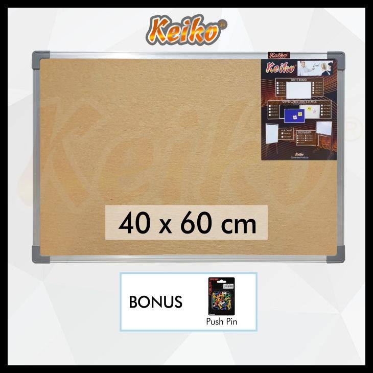 

SOFTBOARD CORK PIN BOARD / PAPAN MADING GANTUNG KEIKO 40 X 60 CM KODE 901