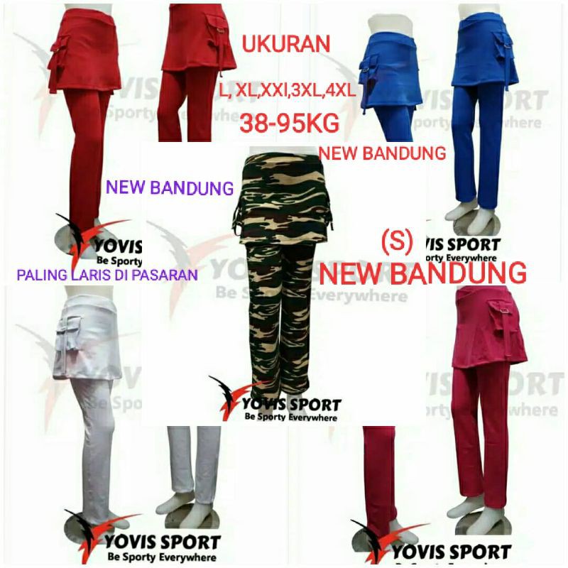 [Siap Kirim]Jumbo Celana Olahraga Rok PDL'Celana Senam*Celana Training,Celana Wanita@Celana Zumba0RI