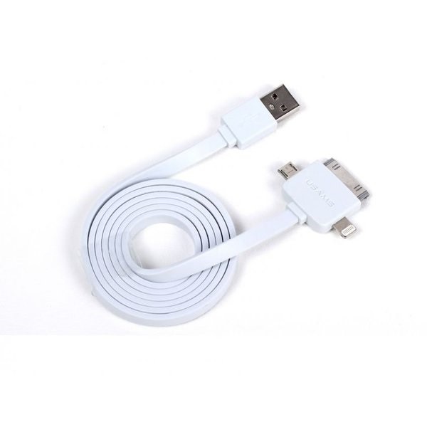 USAMS 3-In-1 Cable Universal For Micro USB/Iphone 5s/Iphone 4s