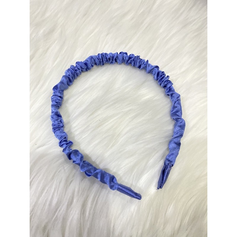 Bando scrunchie korea-Biru tua scrunchie