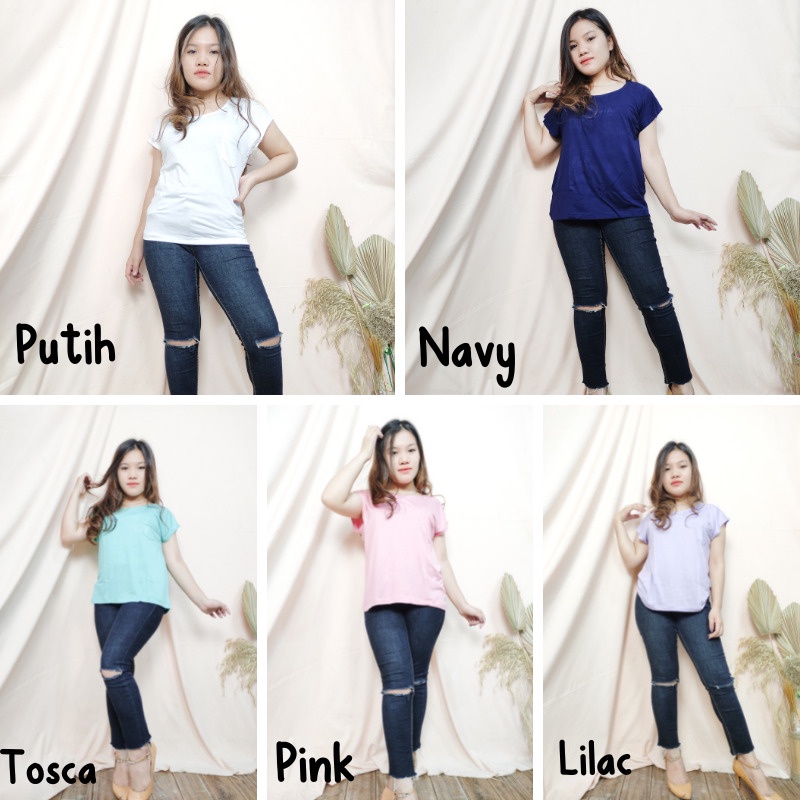 SB Collection Kaos Polos Umalia Atasan Wanita Casual All Size