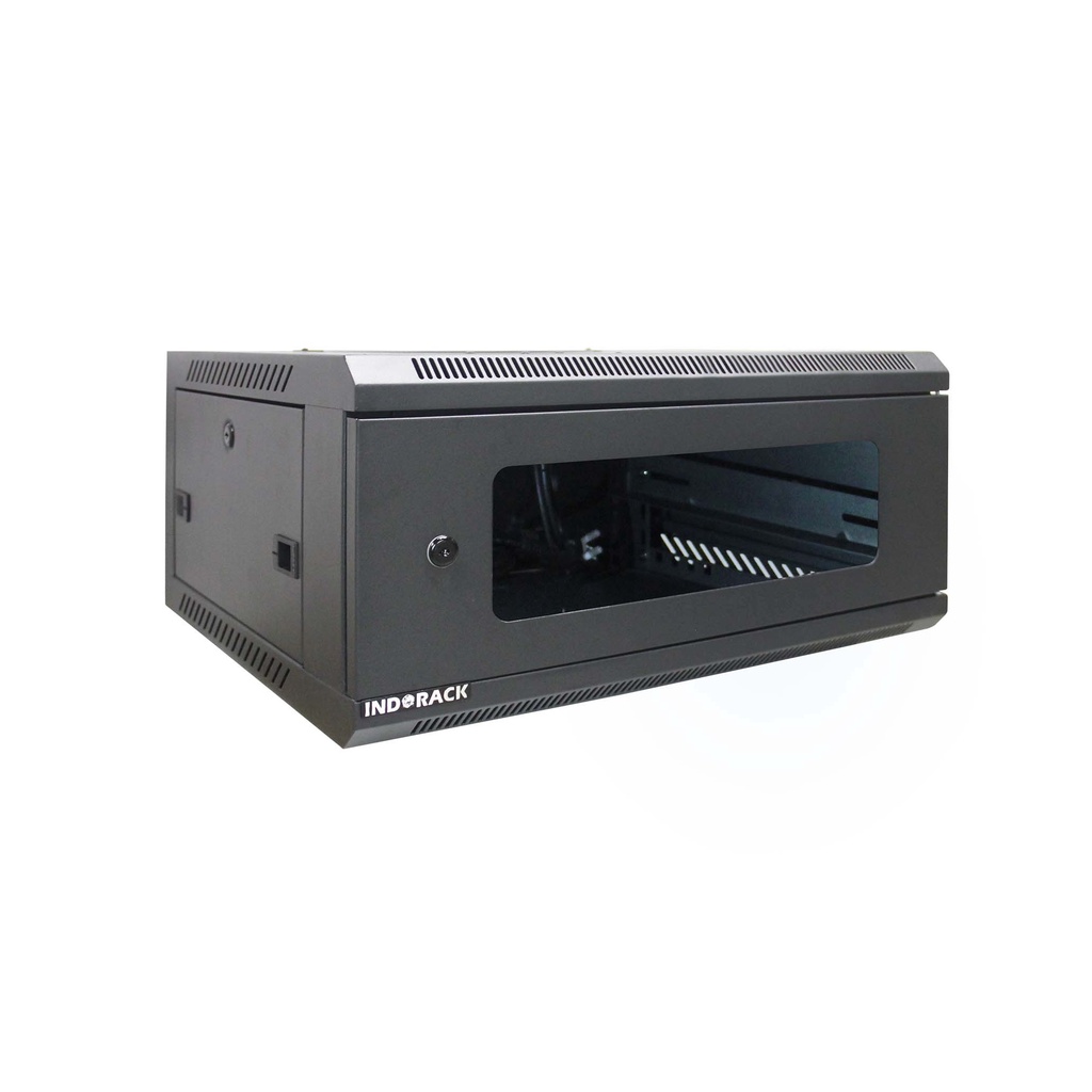 Indorack WR5004S Wallmount Rack Server Height 4U - Depth 500mm Single Door