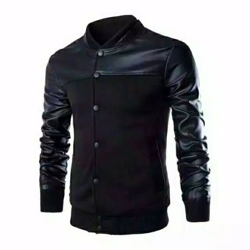 Jaket Kulit Pria Variasi Kombinasi Premium Elegant Brownie ARL 033 Silverstone RFLA Ariel Noah New