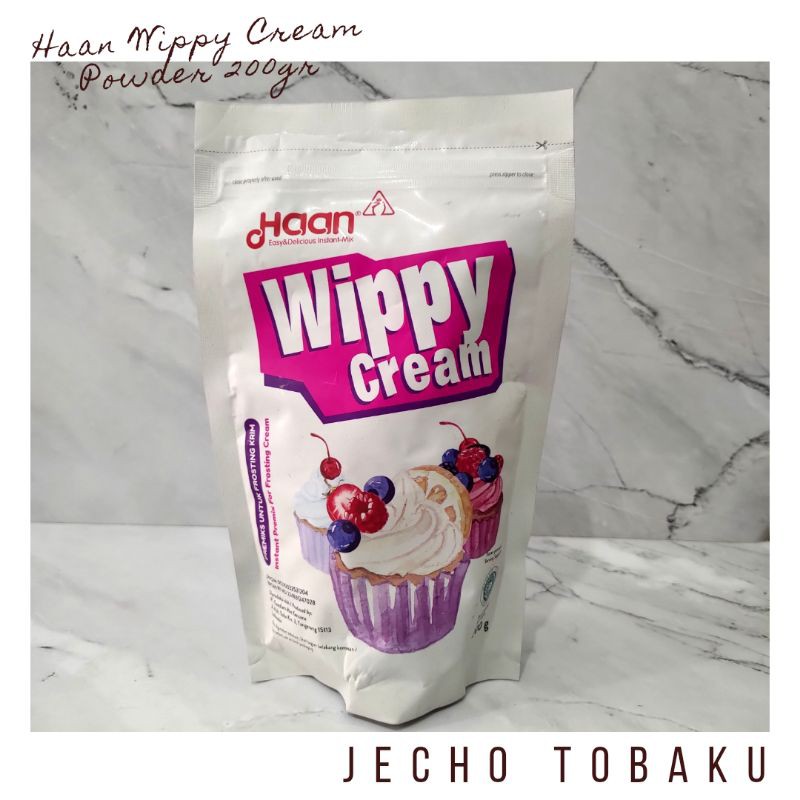 

HAAN WHIPPY CREAM 200GR/PREMIX FROSTING/WHIPCREAM