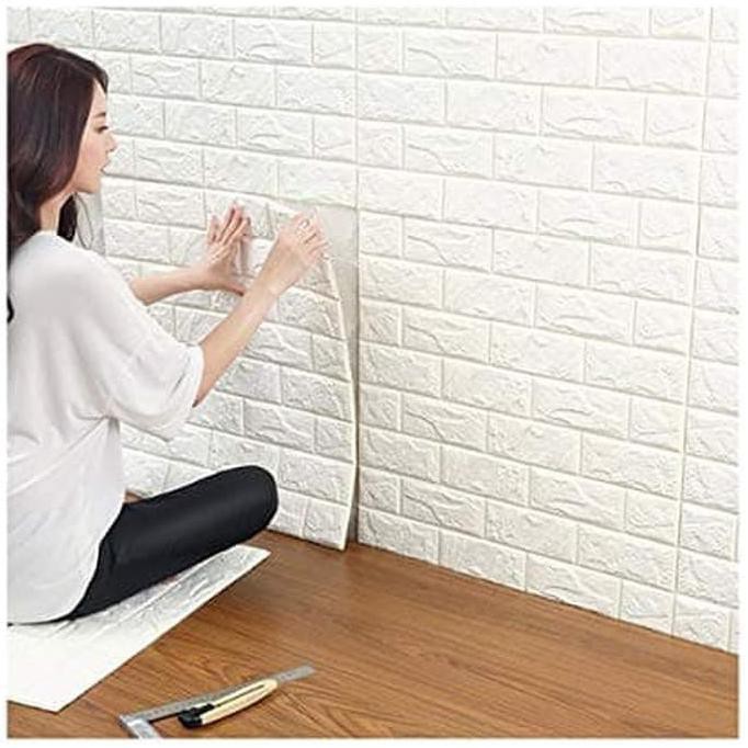 Hot Sale Wallpaper 3D Zt0112 Brick Foam Red Wallpaper Dinding Batu Bata Merah Berkualitas