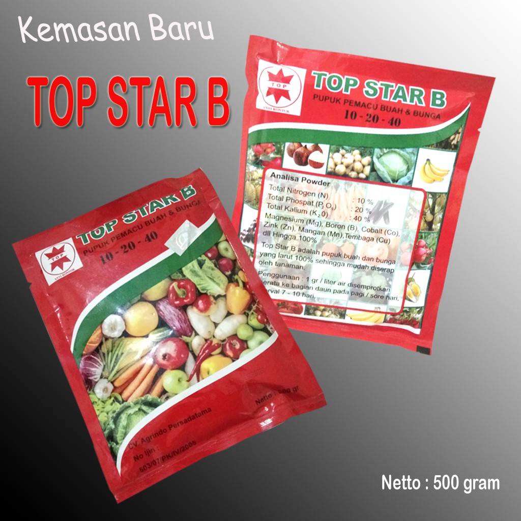  Pupuk NPK Buah TOP STAR B 10 20 40 Pupuk Anti Rontok 