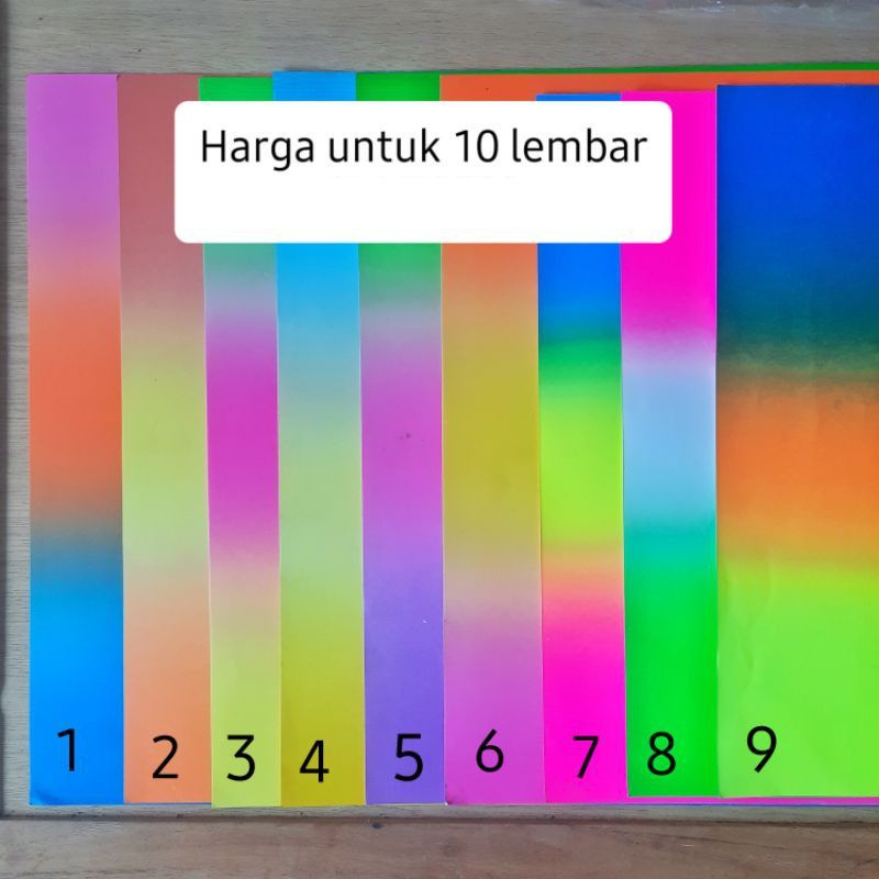 Kertas Pelangi/Asturo 10 lembar