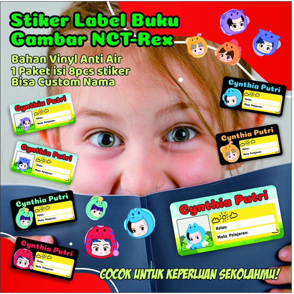 

Stiker Label Buku - Gambar NCT REX bisa Custom Nama