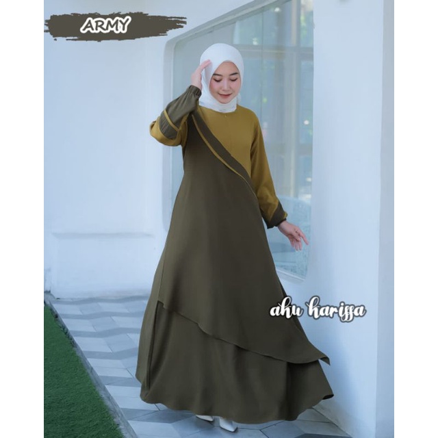 SHABIRA AKU KARISSA DRESS CANTIK ITYCREPE OOTD FASHION MUSLIM HITS STYLE BRANDED