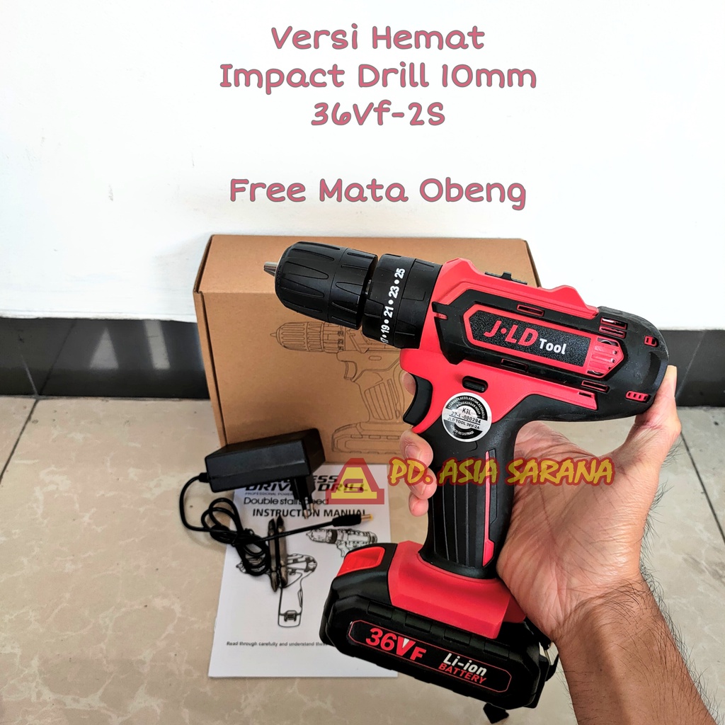 Jual Cordless Impact Drill Mm Vf S Jld Mesin Bor Tembok Beton Baterai Shopee Indonesia