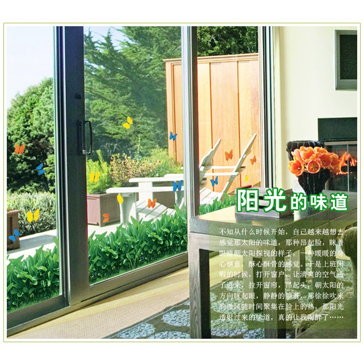 RELIZA WALL STICKER RUMPUT HIJAU GREEN GRASS GARDEN STIKER DINDING AY7185