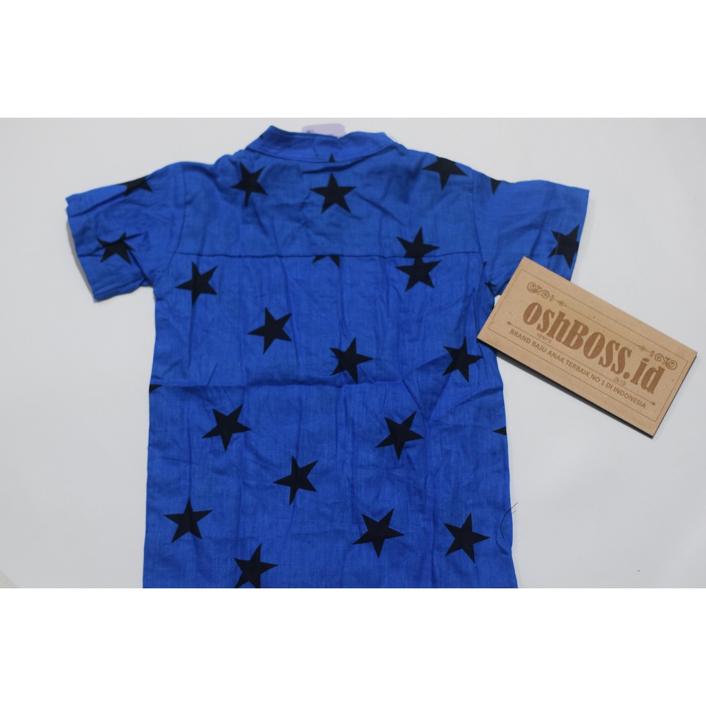 COD TERLARIS KEMEJA ANAK BINTANG BIRU 1-4 TAHUN-2