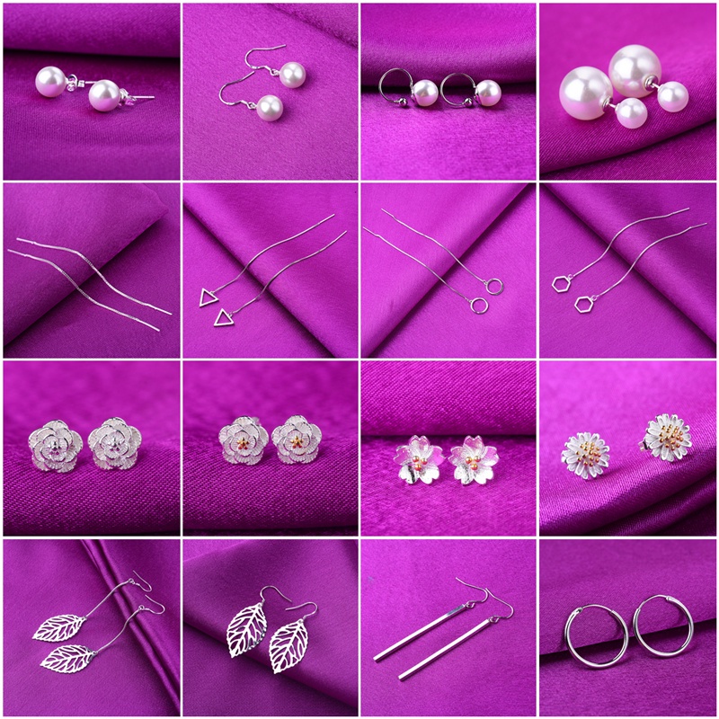 Anting Klip Tanpa Tindik Bahan S925 Silver Aksen Mutiara